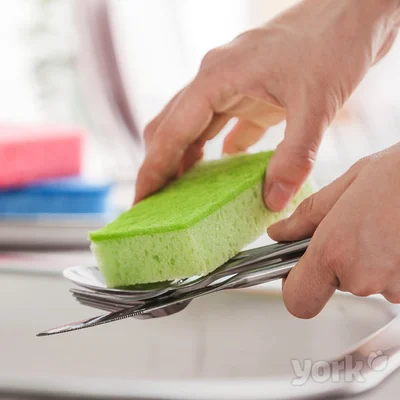 Household sponge York, double-layer, luxury, 6+1 pcs