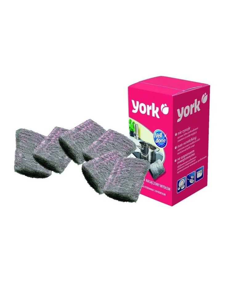 Dish scouring pad York, with soap, 6 pcs