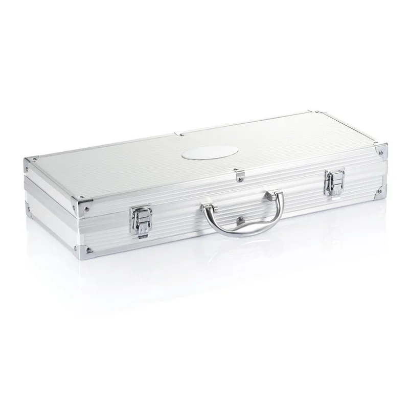 Barbecue utensil set, 12 pcs, in aluminum case