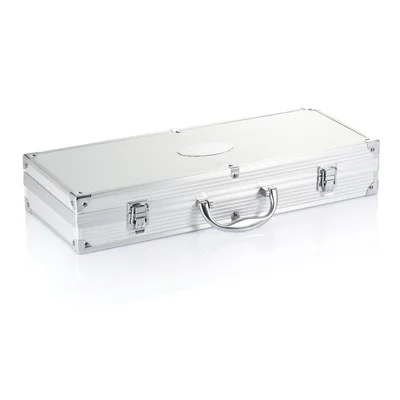 Barbecue utensil set, 12 pcs, in aluminum case