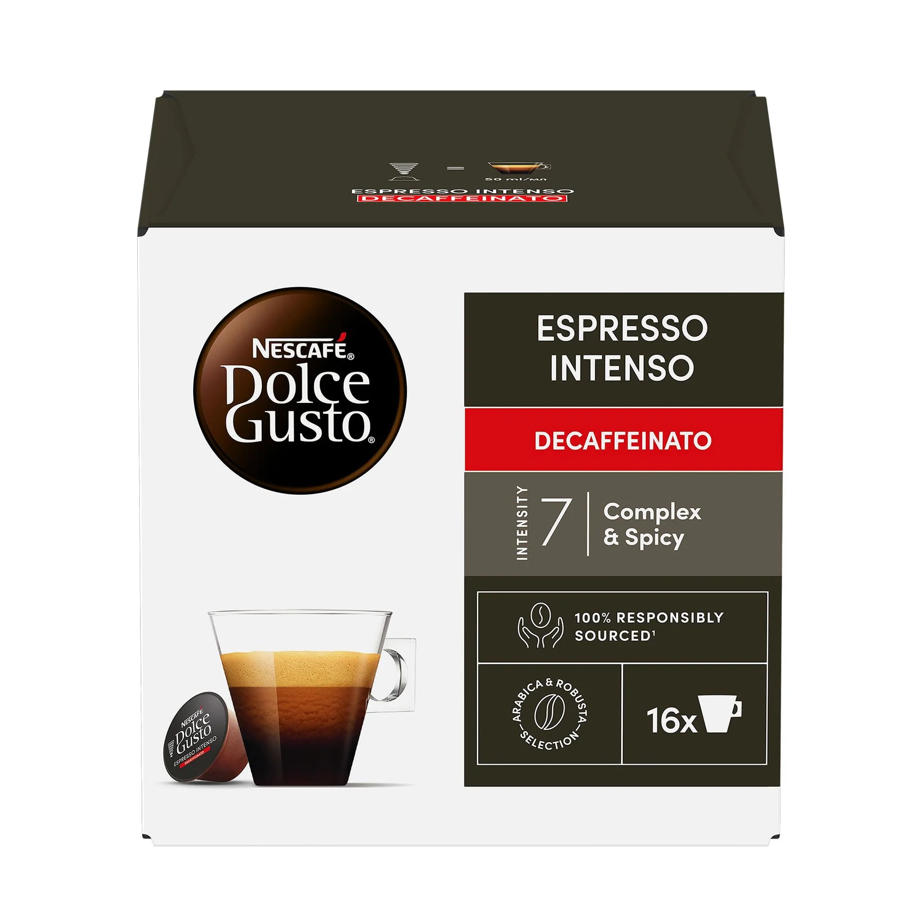 Nescafe Dolce Gusto Coffee capsule Espresso Intenso, decaf, 16 pcs
