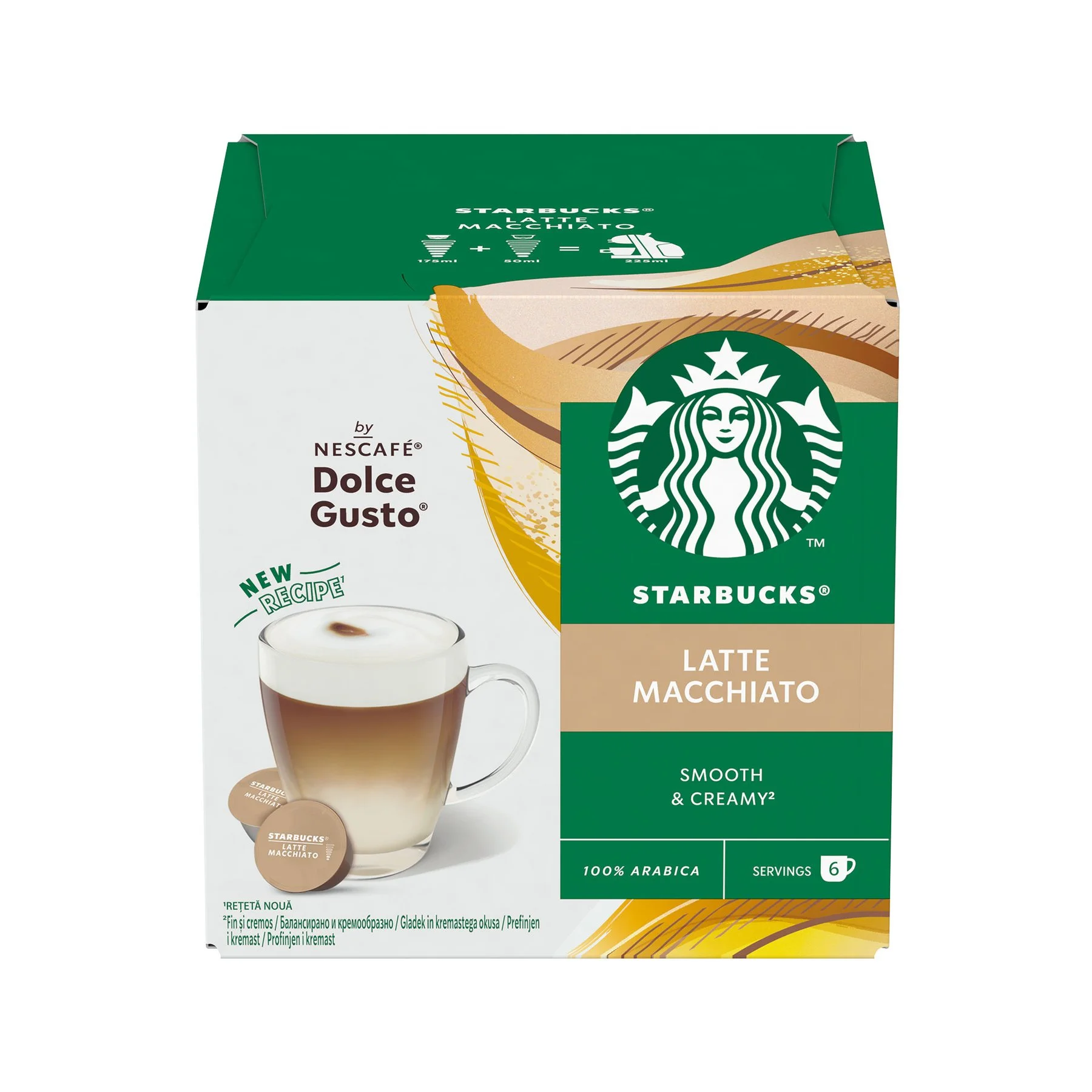 Nescafe Dolce Gusto Coffee capsules Starbucks, Latte Macchiato, 12 pieces