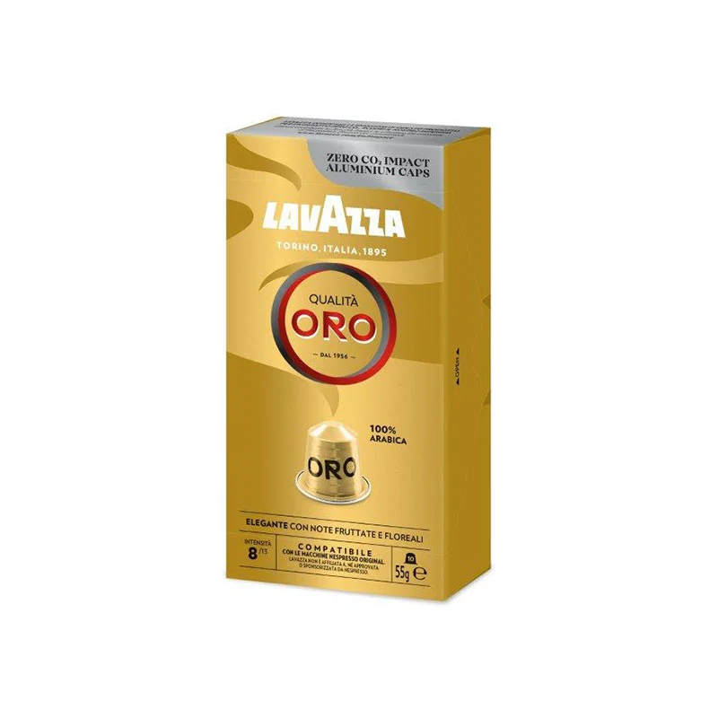 Lavazza Coffee Capsule Qualita Oro Nespresso, standard, aluminum, 10 pcs.