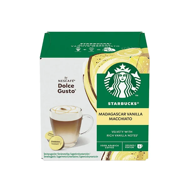 Nescafe Dolce Gusto Capsules Starbucks Vanilla Macchiato, 12 pcs