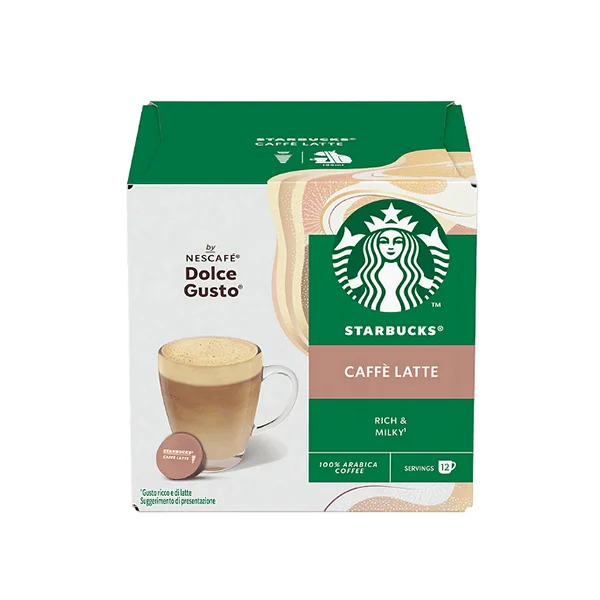 Nescafe Dolce Gusto Coffee capsule Starbucks, Caffe Latte, 12 pcs