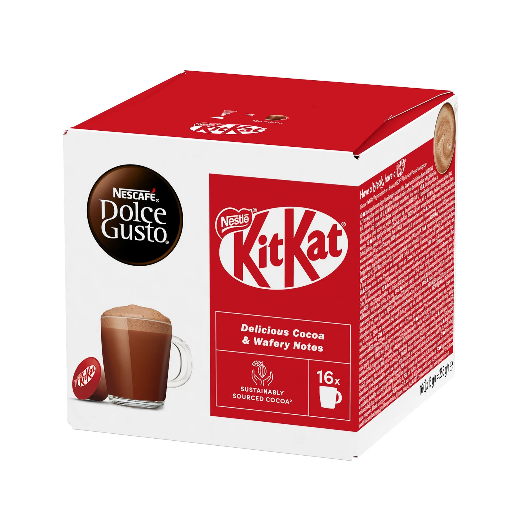 Coffee capsules Nescafe Dolce Gusto Kit Kat, hot chocolate, 16 pcs