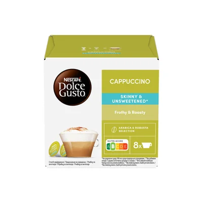 Nescafe Dolce Gusto Coffee Capsules Cappuccino Skinny Unsweetened, 16 Pieces