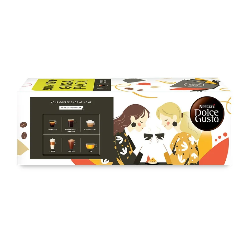 Nescafe Dolce Gusto Coffee Capsules Espresso Intenso, Giga Pack, 102 Pieces
