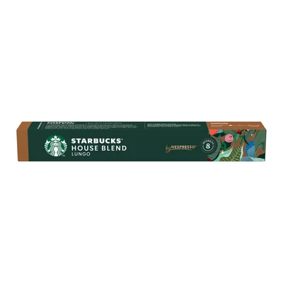 Starbucks Coffee Capsules House Blend Lungo, for Nespresso, 10 Pieces