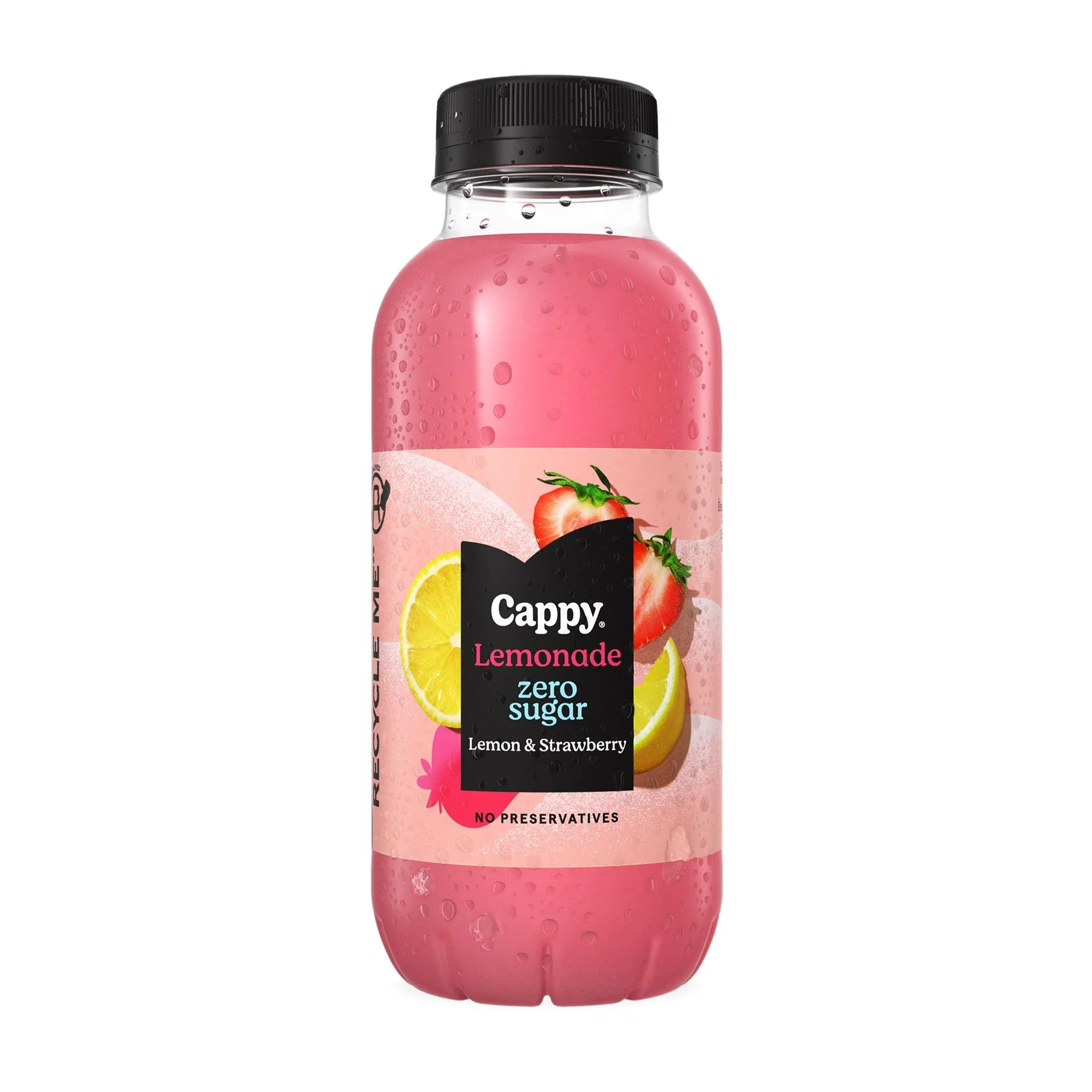 Cappy Lemonade Zero, lemon and strawberry, 0.4 L