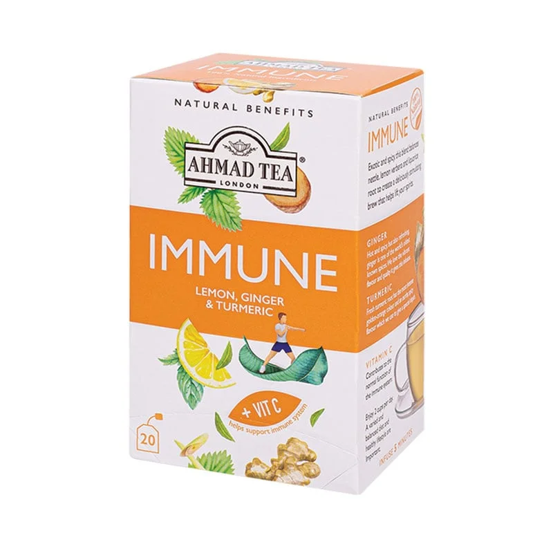 Ahmad Tea Natural Benefits “Immunity”, herbal, tea bags, 20