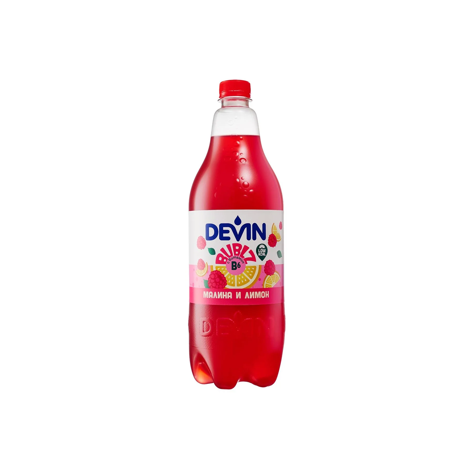 Devin Sparkling Drink Bublz, raspberry & lemon, 450 ml