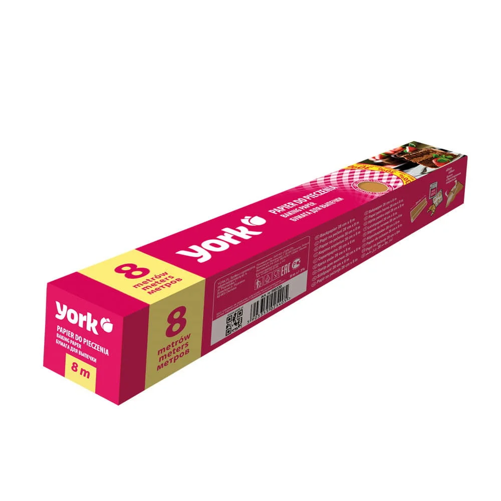 York Paper for baking, in box, width 28 cm, length 8 m
