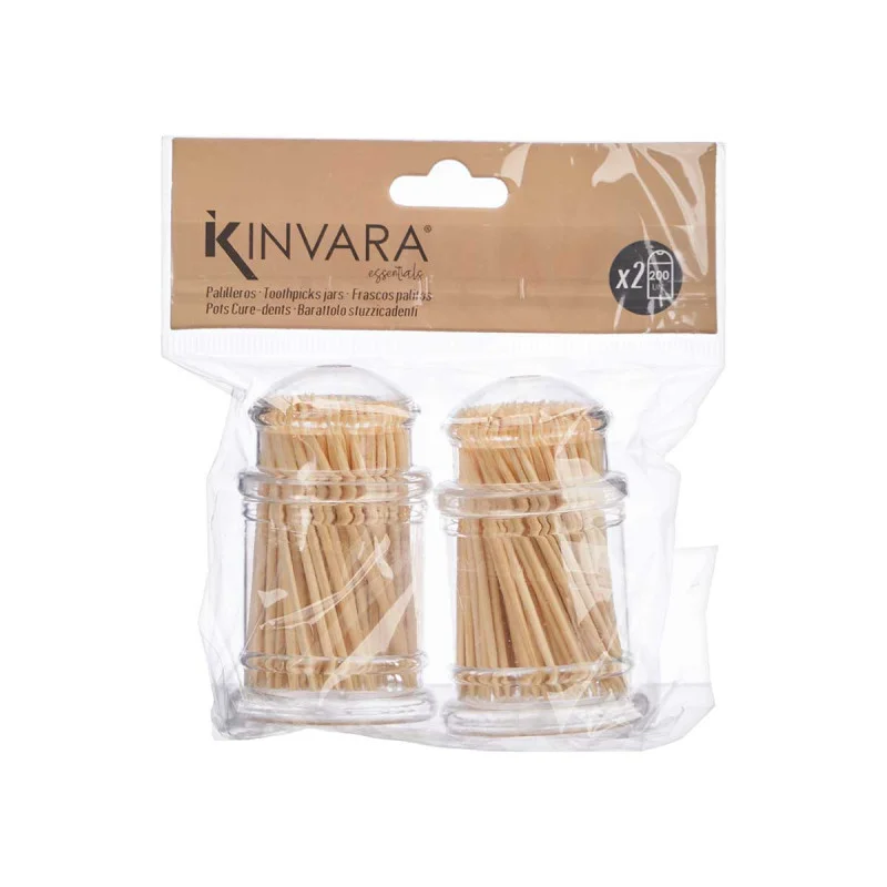 Клечки за зъби Kinvara, 2 опаковки х 200 броя