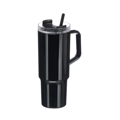 Cup Kinvara, with handle and straw, 1200 ml, assorted - white or black