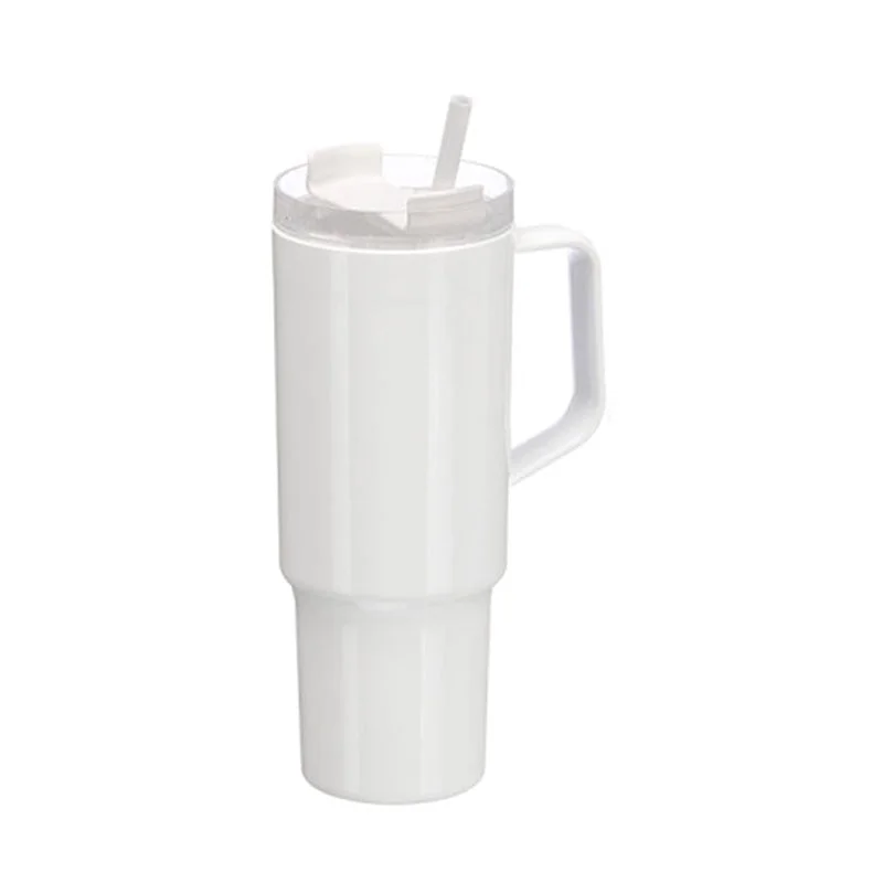 Cup Kinvara, with handle and straw, 1200 ml, assorted - white or black