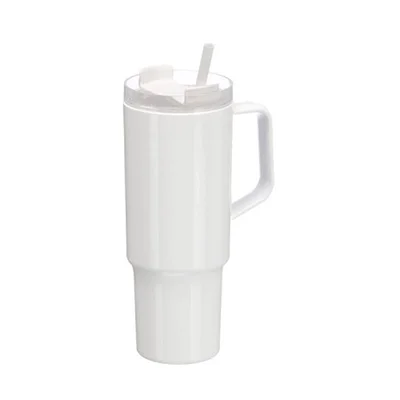 Cup Kinvara, with handle and straw, 1200 ml, assorted - white or black