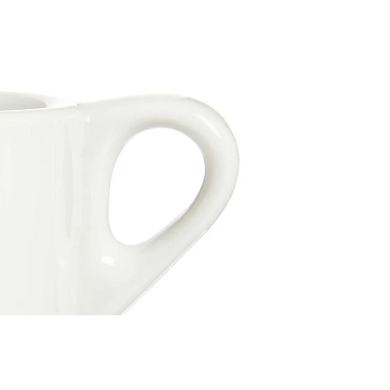 Coffee cup Vessia, with saucer, porcelain, 200 ml, white, 6 pcs