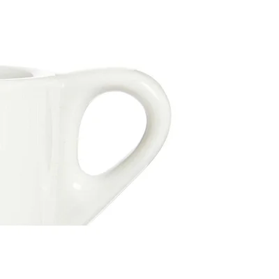 Coffee cup Vessia, with saucer, porcelain, 200 ml, white, 6 pcs