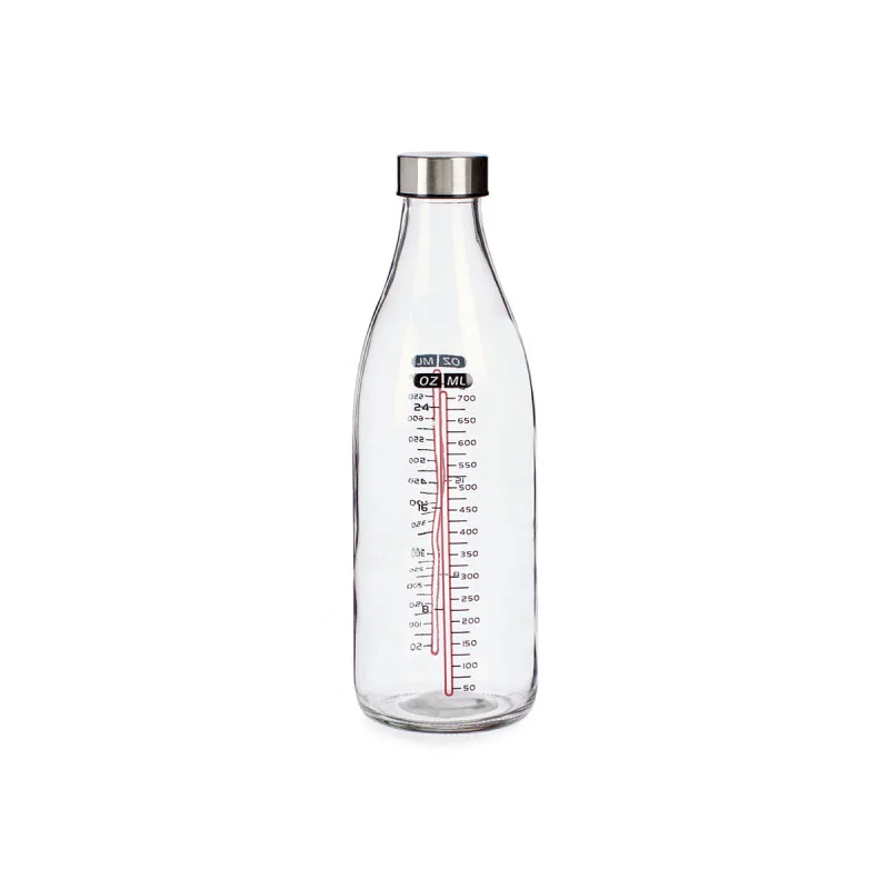 Бутилка с мерителна скала Vivalto, с метална капачка, 1 L