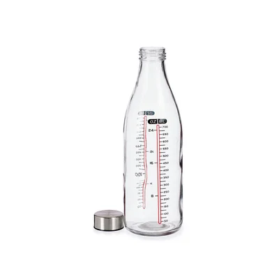 Бутилка с мерителна скала Vivalto, с метална капачка, 1 L
