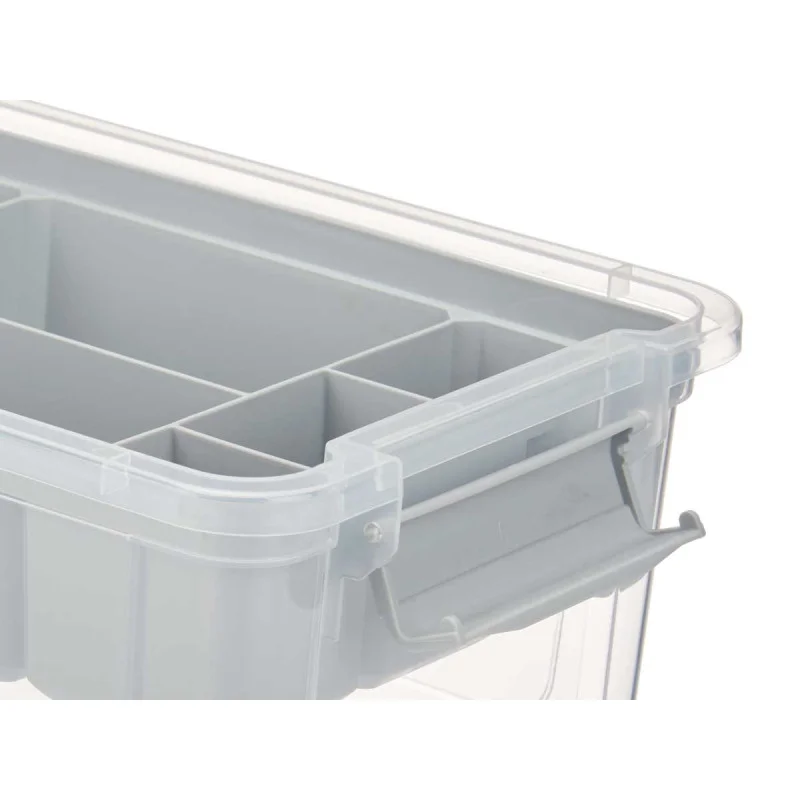 Кутия с капак и органайзер Kipit, 5 L, сив