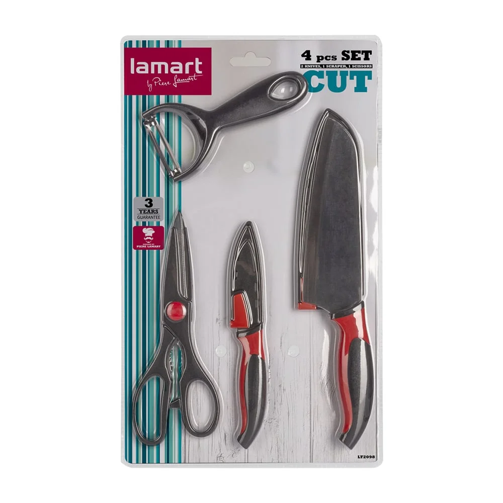 Lamart Set of 2 Knives, Scissors and Peeler