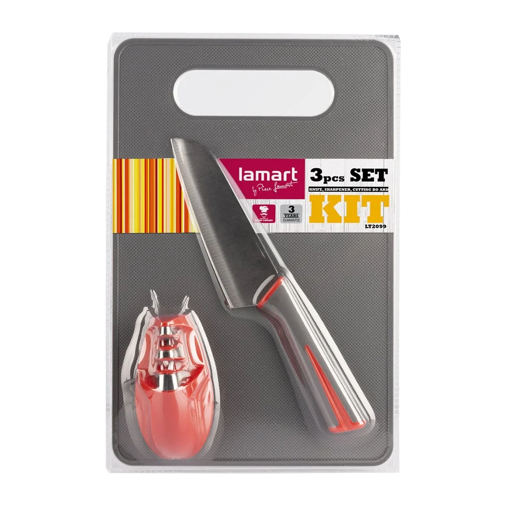 Lamart Set with Knife, Sharpener and Cutting Board