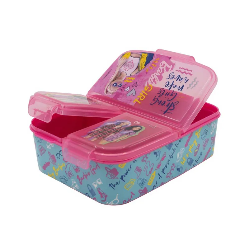 Stor Sandwich box Barbie, multi-compartment, 67 x 165 x 195 mm