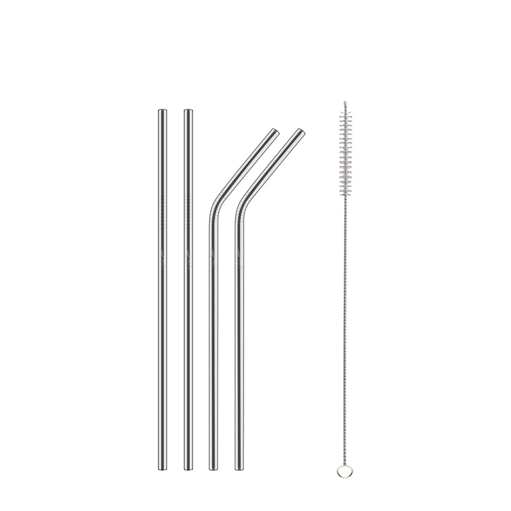 Lamart Straw set LT7052, stainless steel, with brush