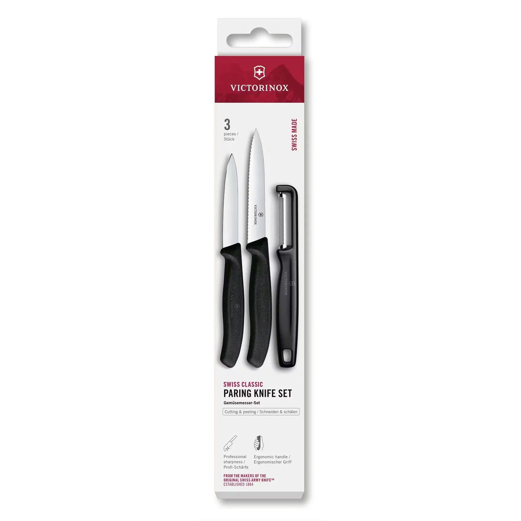 Victorinox Kitchen Set, peeler and two knives