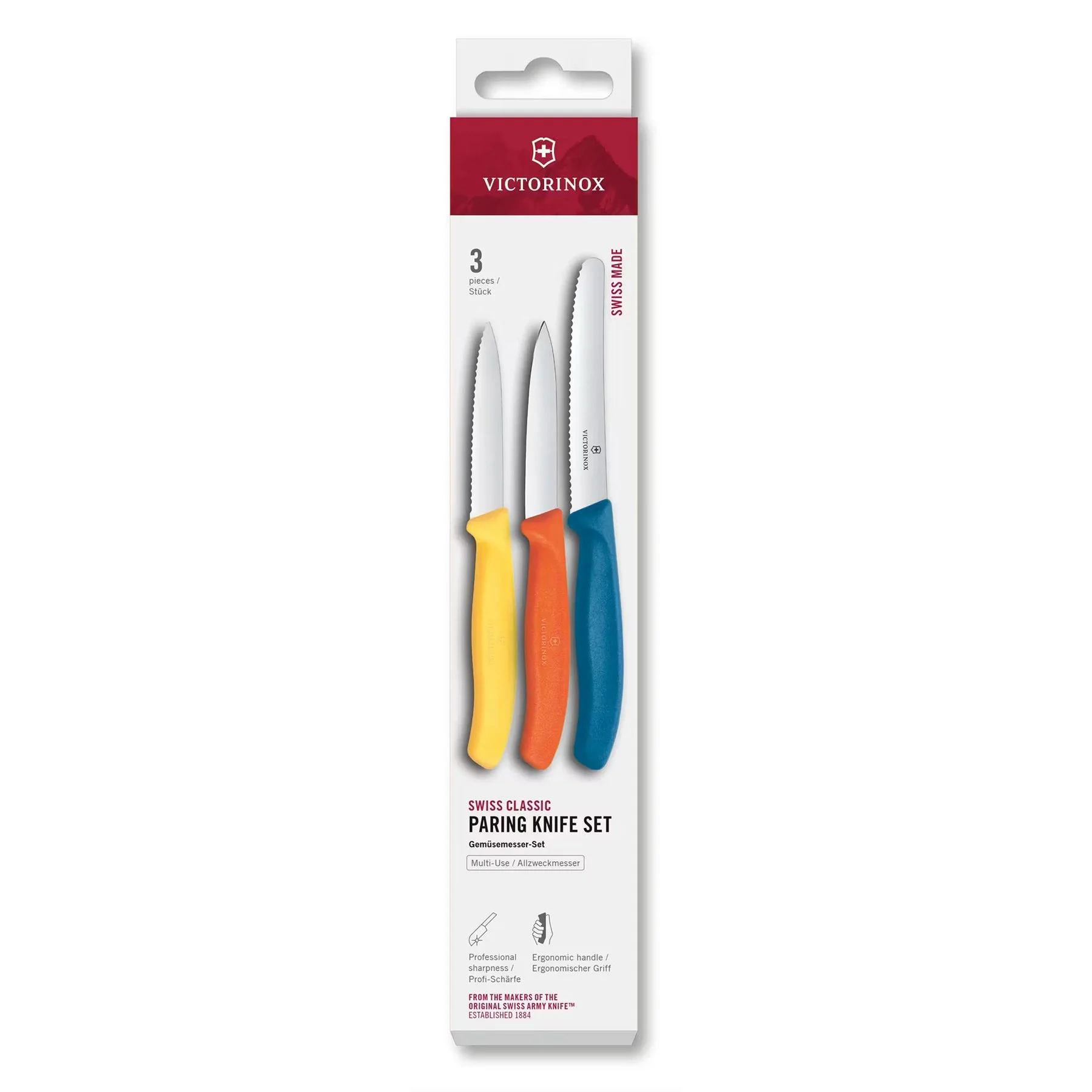 Victorinox Swiss Classic Knife Set, assorted colors, 3 pcs