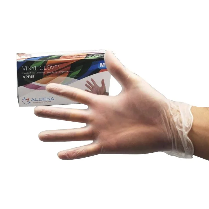 Gloves Aldena, vinyl, S, powder-free, 100 count