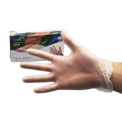 Gloves Aldena, vinyl, S, powder-free, 100 count