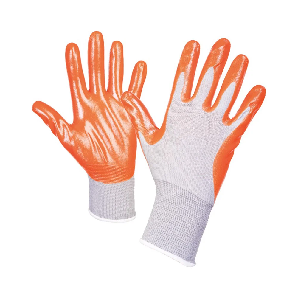 Gloves Twister, made ??of polyester knitted , melt in nitrile, 12 count
