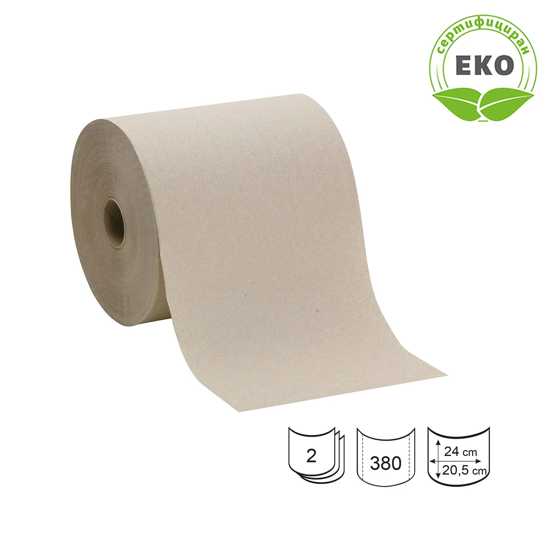 Kitchen roll, recycled, double-layer, 800 g, 6 pieces