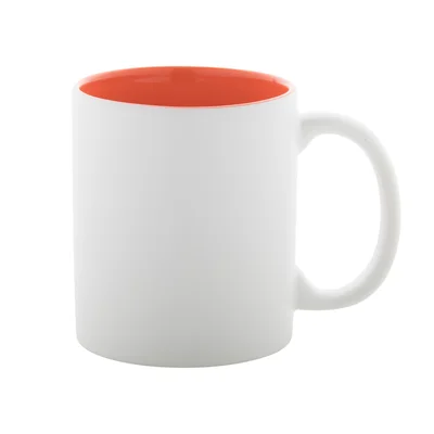 Cool Mug Revery, ceramic, 350 ml, white and orange