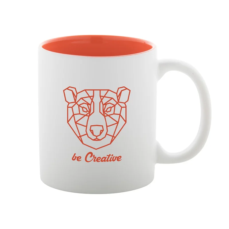 Cool Mug Revery, ceramic, 350 ml, white and orange