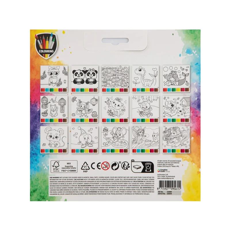 Moxy Water Colouring Pad Mermaid, with brush