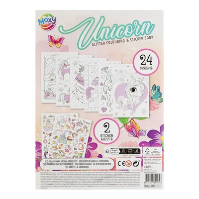 Moxy Coloring book with stickers, 24 designs, assorted