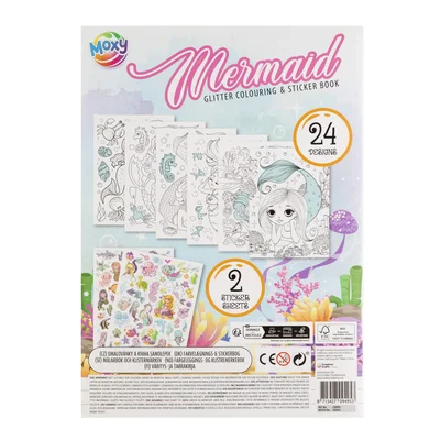 Moxy Coloring book with stickers, 24 designs, assorted