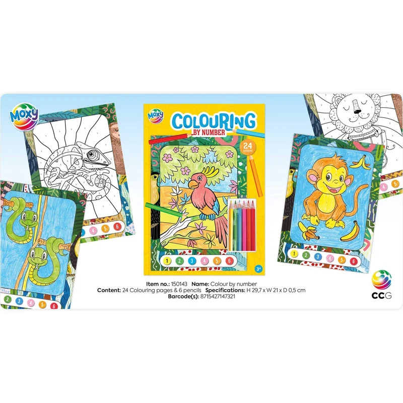 Moxy Coloring book, A4, 24 designs