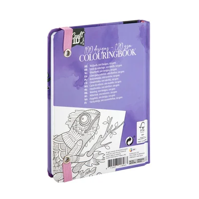 Craft ID Coloring Book - Chameleon, 50 sheets, purple