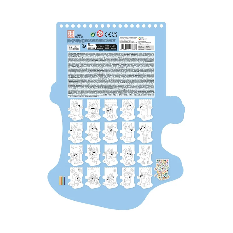 Moxy Coloring book Bluey, 40 sheets, with 6 pencils