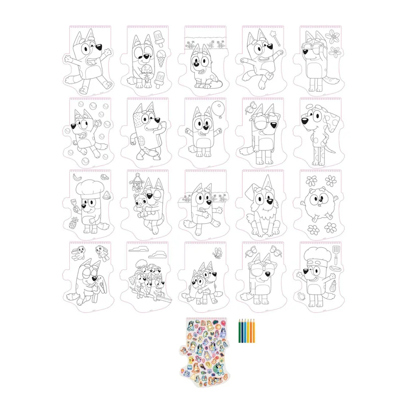 Moxy Coloring book Bluey, 40 sheets, with 6 pencils