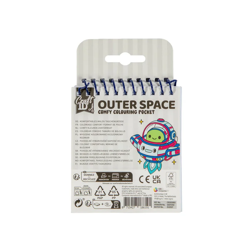 CRAFT ID COMFY COLORING MINI BOOK OUTER SPACE