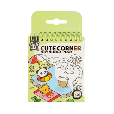 Craft ID Книжка за оцветяване Comfy Coloring – Cute Corner, мини