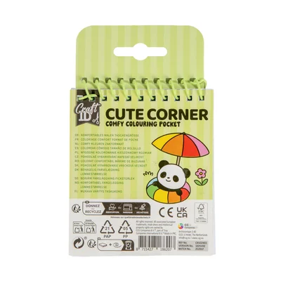 Craft ID Книжка за оцветяване Comfy Coloring – Cute Corner, мини