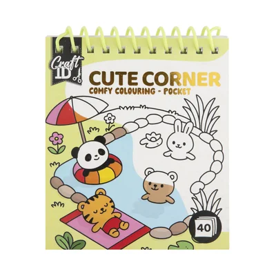 Craft ID Книжка за оцветяване Comfy Coloring – Cute Corner, мини