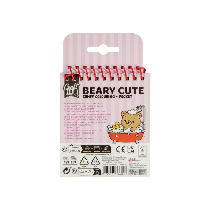 CRAFT ID COMFY COLORING MINI BOOK BEARY CUTE